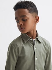 Reiss Sage Hendon 13-14 yrs Cotton Button-Through Shirt - Image 4 of 7