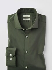 MOSS Green Chrome Slim Stretch Shirt - Image 4 of 5