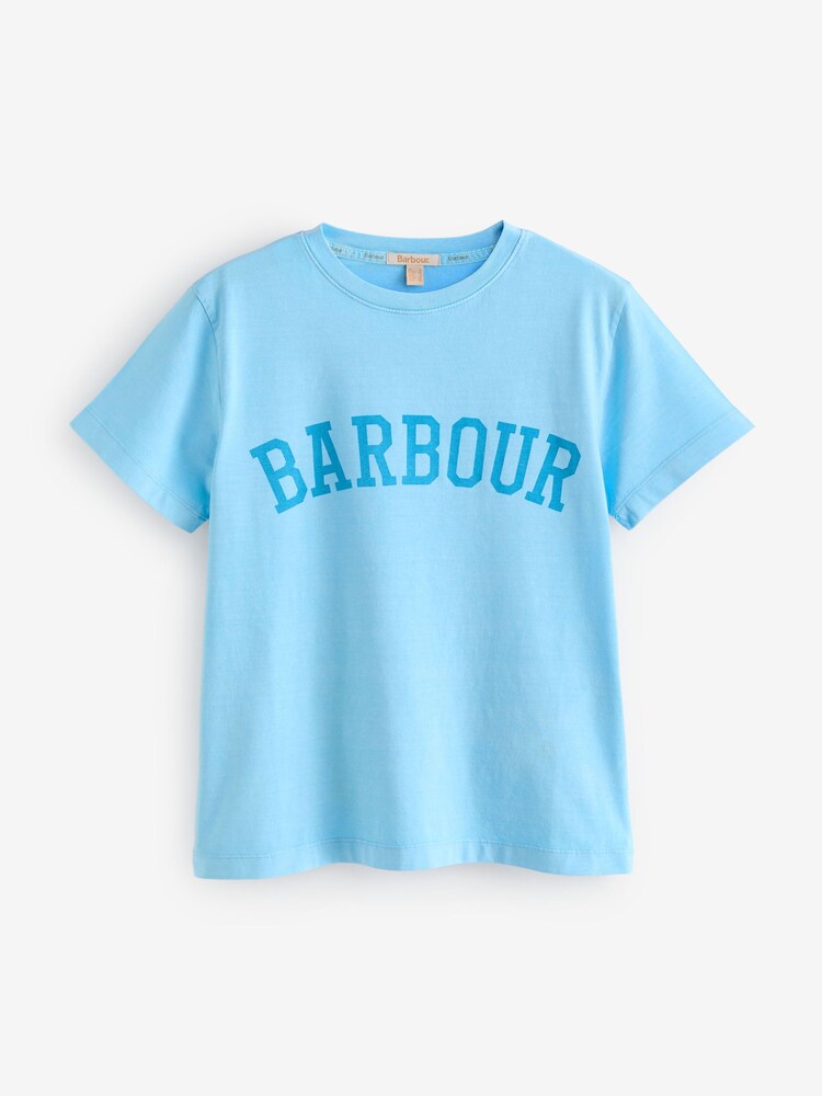 Barbour® Blue Slim Fit Ella Varsity 100% Cotton T-Shirt - Image 5 of 5 Barbour® Blue Slim Fit Ella Varsity 100% Cotton T-Shirt - Image 5 of 5
