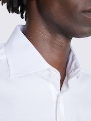 MOSS White Dobby Stretch Shirt - Image 2 of 5
