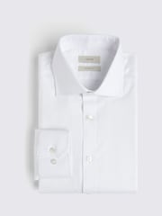 MOSS White Dobby Stretch Shirt - Image 4 of 5