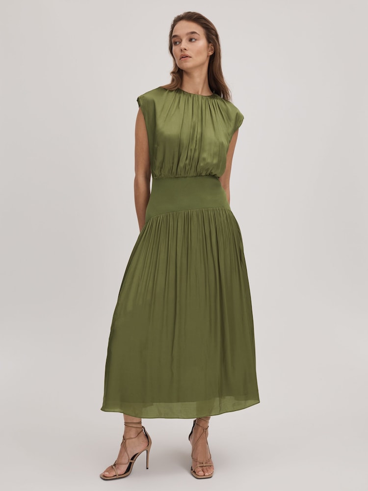Vestido a media pierna con cintura caída de Florere - Imagen 1 de 7 Vestido a media pierna con cintura caída de Florere - Imagen 1 de 7