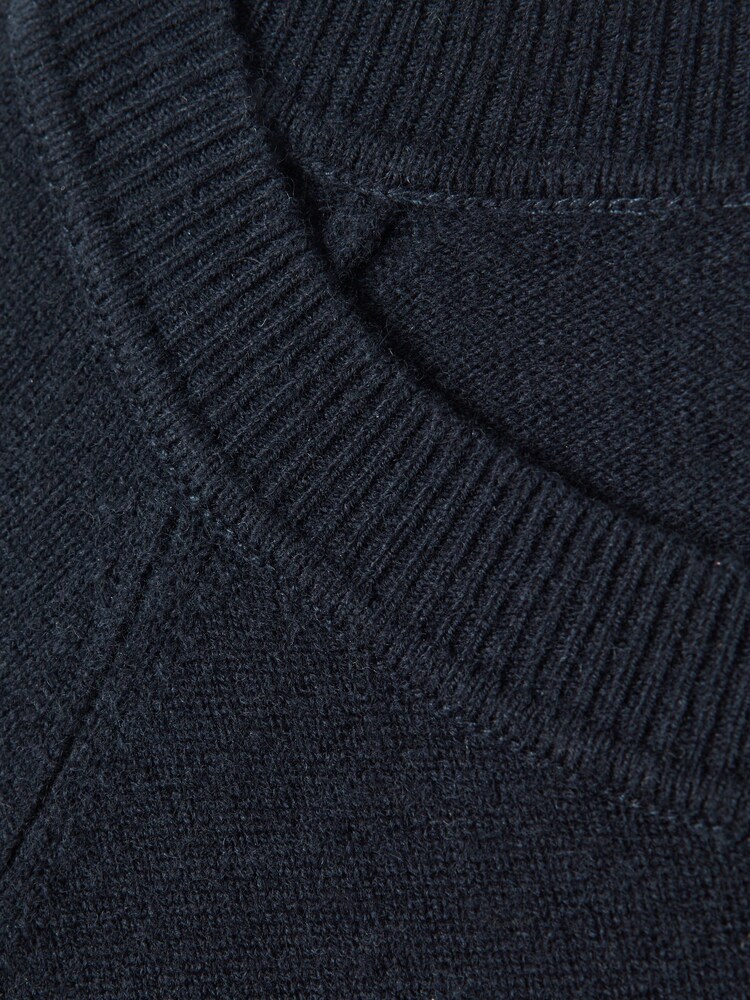 Reiss Navy Andi Oversized Wool Blend Crew Neck Jumper - Image 6 of 6
