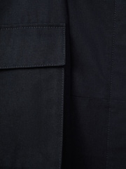 Reiss Navy Peyton Cotton Parka Coat - Image 7 of 7