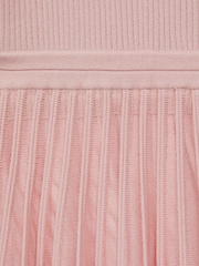Reiss Pink Teagan 4-9 yrs Ribbed Fit-and-Flare Dress - Image 6 of 6