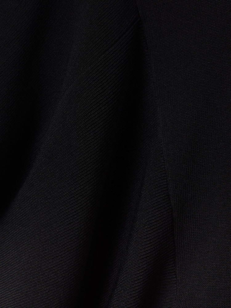 Reiss Black Julia Knitted Cape Sleeve Mini Dress - Image 6 of 6