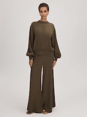 Florere Wide Leg Satin Trousers - Image 1 of 5