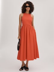 Florere Side Tie Midi Dress - Image 1 of 6