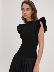 Florere Ruffle Sleeve Midi Dress - Image 3 of 5