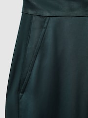 Reiss Green Lula Satin Wide Leg Trousers - Image 6 of 6