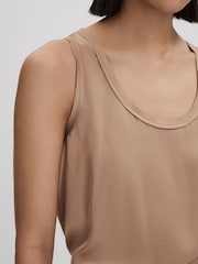 Reiss Bronze Riley Silk Front Vest - Image 4 of 6
