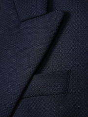 Reiss Navy Harley Wool Blend Double Breasted Suit Blazer - Image 7 of 7