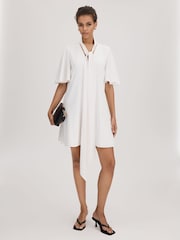 Florere Tie Neck Mini Dress - Image 3 of 6