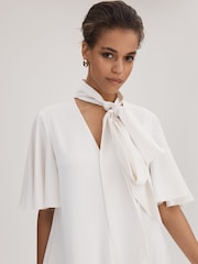 Florere Tie Neck Mini Dress - Image 5 of 6