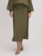 Florere Satin Midi Skirt - Image 1 of 6