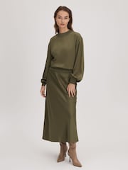 Florere Satin Midi Skirt - Image 3 of 6