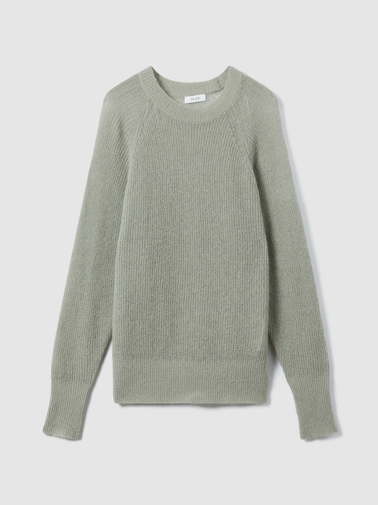 Reiss Sage Mae Oversized Crew Neck Jumper - Image 2 of 7