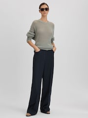 Reiss Sage Mae Oversized Crew Neck Jumper - Image 3 of 7