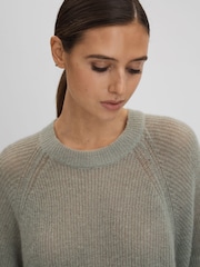 Reiss Sage Mae Oversized Crew Neck Jumper - Image 4 of 7