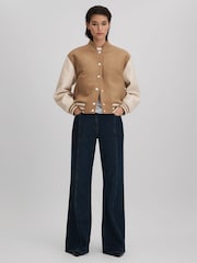 Cazadora bomber de mezcla de lana premium Vienna de Reiss - Imagen 6 de 7