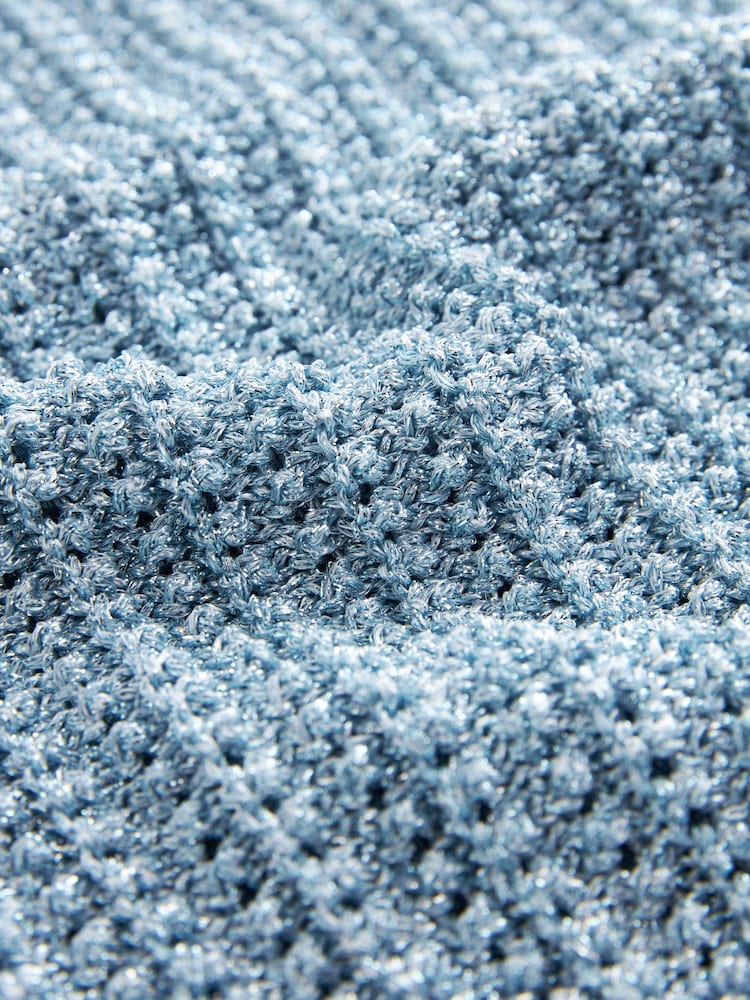 Blue Metallic Sleeveless Vest - Image 6 of 6