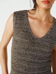 Gold Metallic Sleeveless Vest - Image 4 of 6