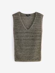 Gold Metallic Sleeveless Vest - Image 5 of 6