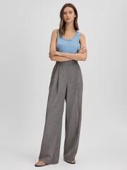Reiss Blue Riley Silk Front Vest - Image 1 of 5
