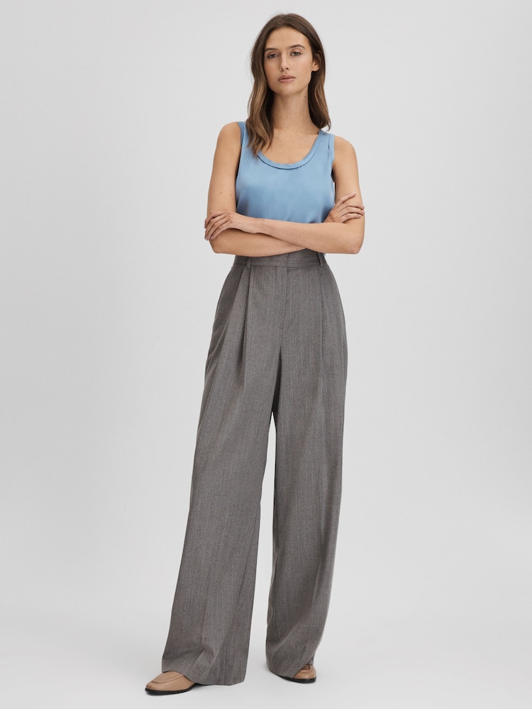 Reiss Blue Riley Silk Front Vest - Image 1 of 5