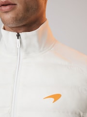 Reiss x McLaren F1 Team White McLaren F1 Hybrid Quilt and Jersey Jacket - Image 4 of 10