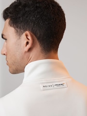 Reiss x McLaren F1 Team White McLaren F1 Hybrid Quilt and Jersey Jacket - Image 6 of 10