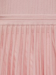 Reiss Pink Teagan 13-14 yrs Ribbed Fit-and-Flare Dress - Image 6 of 6