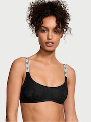 Victoria's Secret Black Lace Monogram Shine Strap Bralette - Image 1 of 3