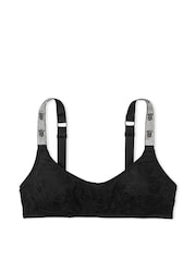 Victoria's Secret Black Lace Monogram Shine Strap Bralette - Image 3 of 3