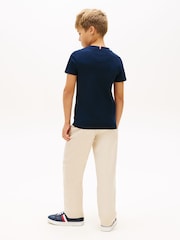 Tommy Hilfiger Navy Blue Logo Crew Neck Jersey T-Shirt - Image 2 of 5