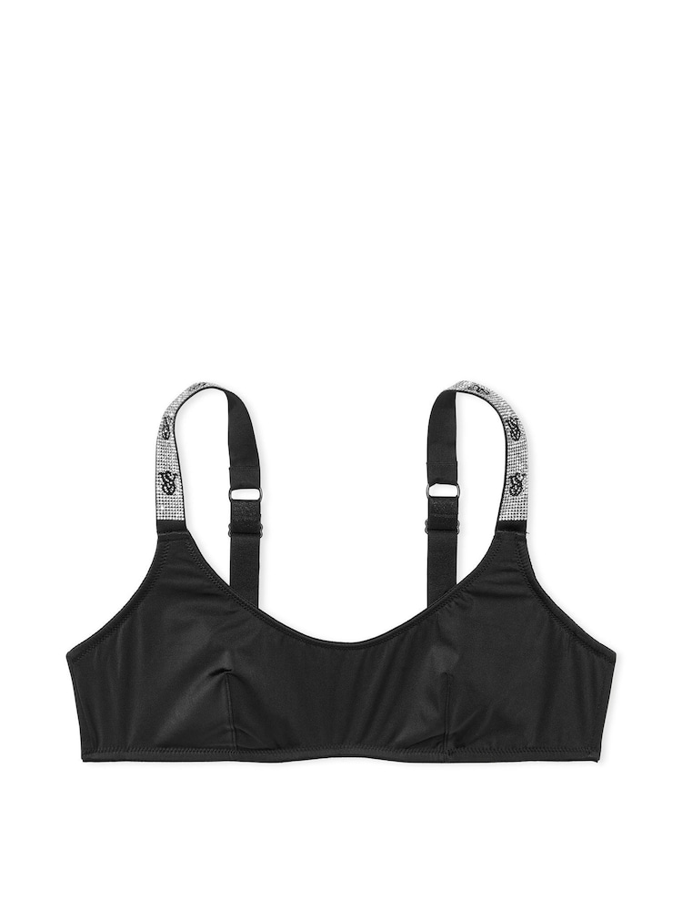 Victoria's Secret Black Monogram Shine Strap Bralette - Image 3 of 3