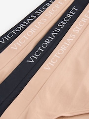 Victoria's Secret Black/Nude Brief Logo 4 Pack Knickers - Image 4 of 5