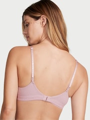 Victoria's Secret Pale Plum Purple Ribbed Full Cup Push Up Bra - Image 2 of 3