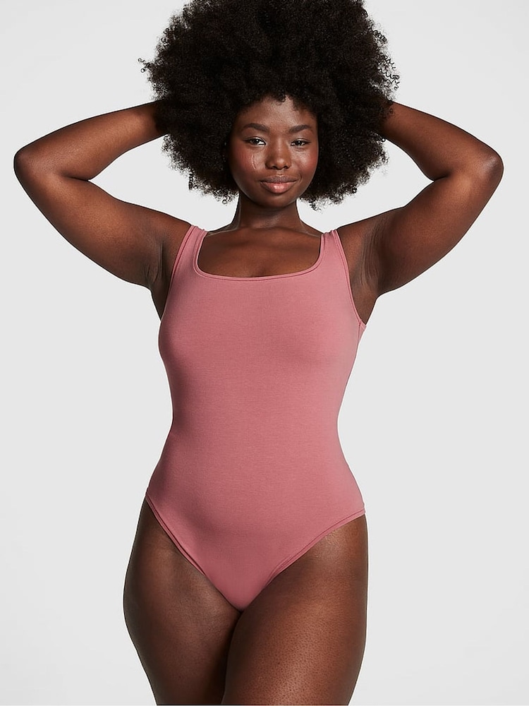 Victoria's Secret PINK Pink Berry Cotton Bodysuit - Image 1 of 3
