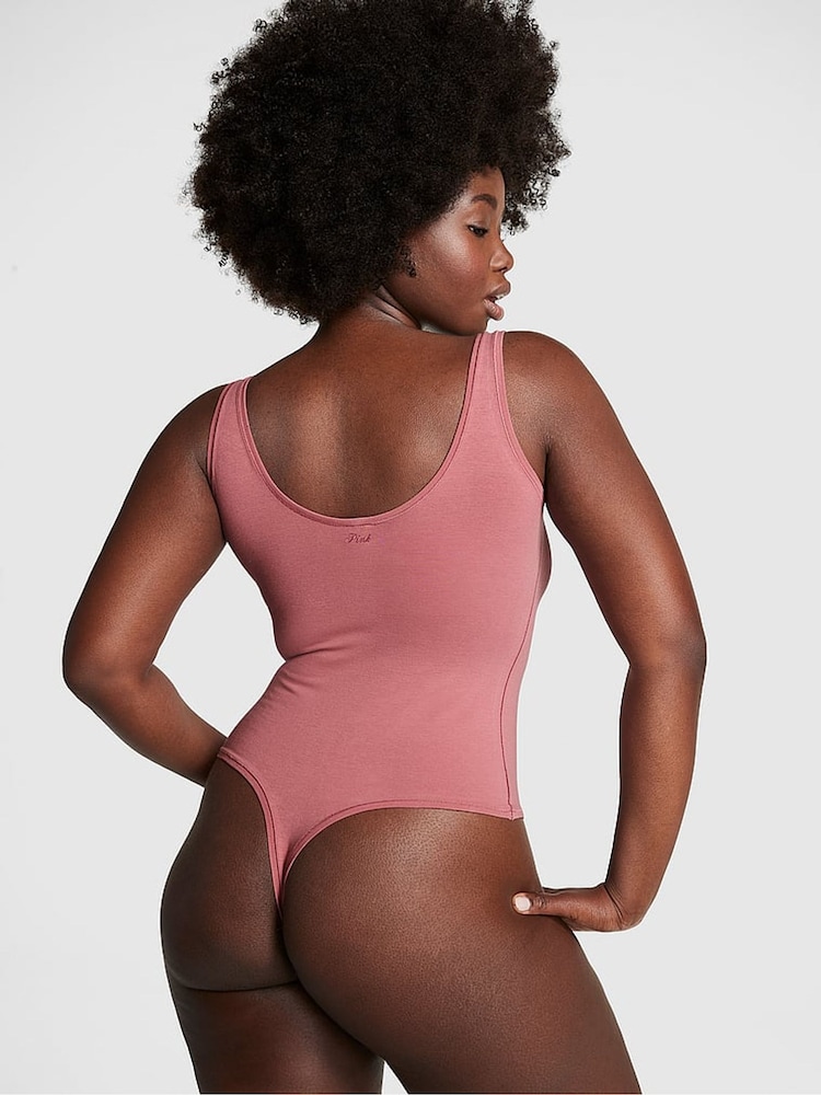 Victoria's Secret PINK Pink Berry Cotton Bodysuit - Image 2 of 3