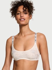 Victoria's Secret Coconut White Lace Monogram Shine Strap Bralette - Image 1 of 3