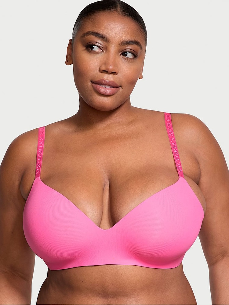Victoria's Secret Hollywood Pink Rib Non Wired Lightly Lined Bra - Image 1 of 3 Victoria's Secret Hollywood Pink Rib Non Wired Lightly Lined Bra - Image 1 of 3