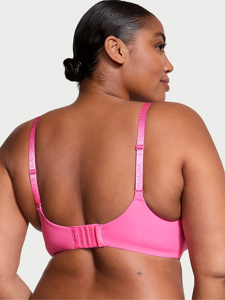 Victoria's Secret Hollywood Pink Rib Non Wired Lightly Lined Bra - Image 2 of 3 Victoria's Secret Hollywood Pink Rib Non Wired Lightly Lined Bra - Image 2 of 3
