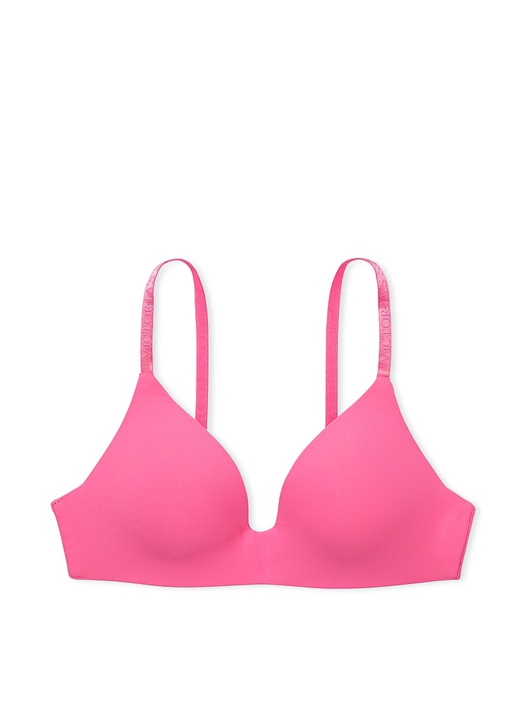 Victoria's Secret Hollywood Pink Rib Non Wired Lightly Lined Bra - Image 3 of 3 Victoria's Secret Hollywood Pink Rib Non Wired Lightly Lined Bra - Image 3 of 3