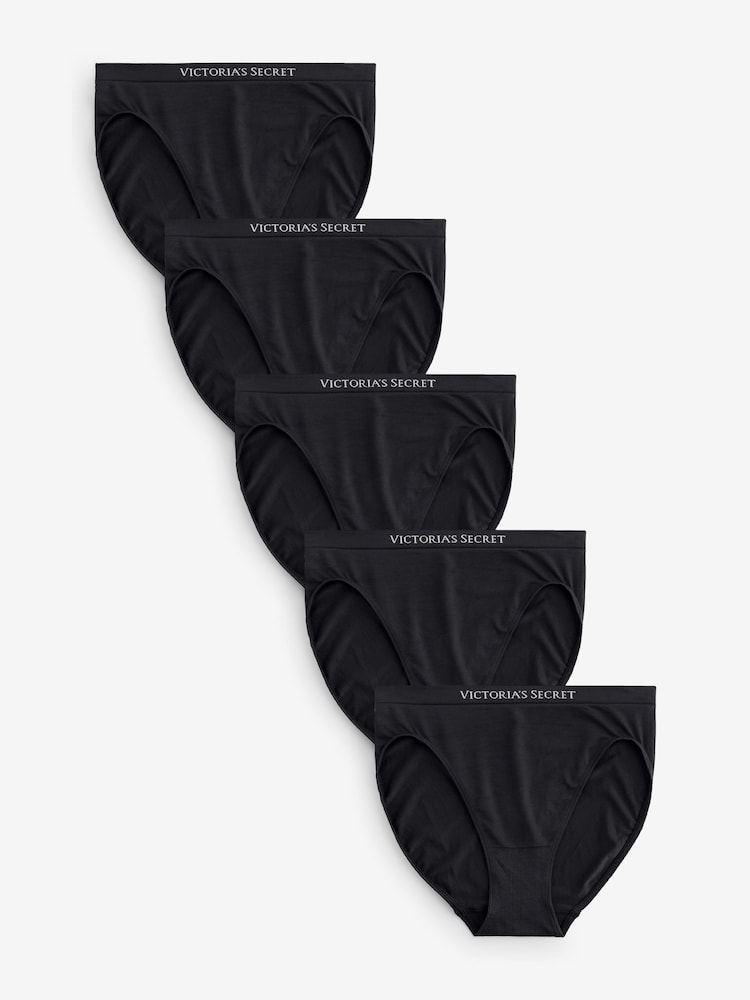Victoria's Secret Black Brief 5 Pack Knickers - Image 1 of 4