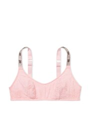 Victoria's Secret Pretty Blossom Pink Lace Shine Strap Bralette - Image 3 of 3