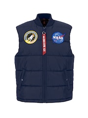 Alpha Industries Puffer Vest NASA Black Jacket - Image 3 of 3