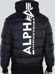 Alpha Industries MA-1 ZH Back Print Puffer Black 100% Cotton Jacket - Image 2 of 4
