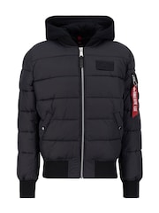 Alpha Industries MA-1 ZH Back Print Puffer Black 100% Cotton Jacket - Image 3 of 4