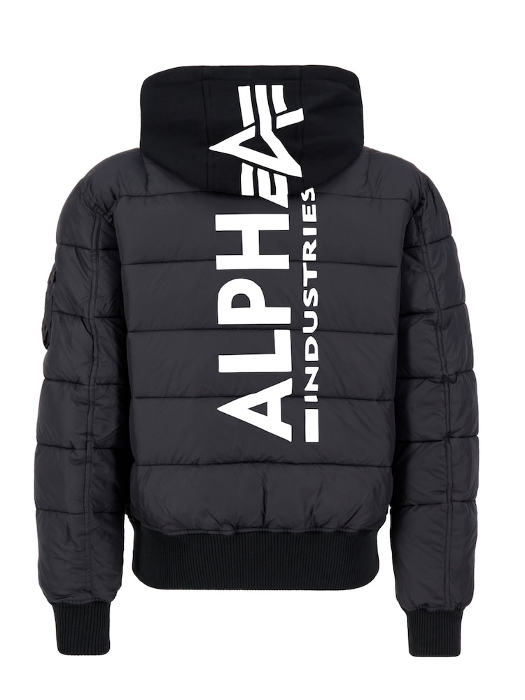 Alpha Industries MA-1 ZH Back Print Puffer Black 100% Cotton Jacket - Image 4 of 4